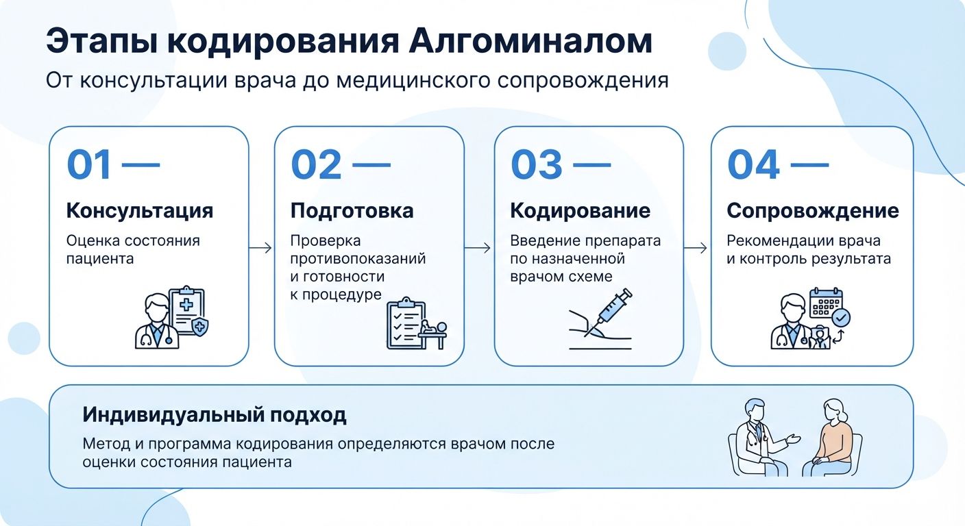 Кодирование препаратом «Алгоминал» в Абакане инфографика
