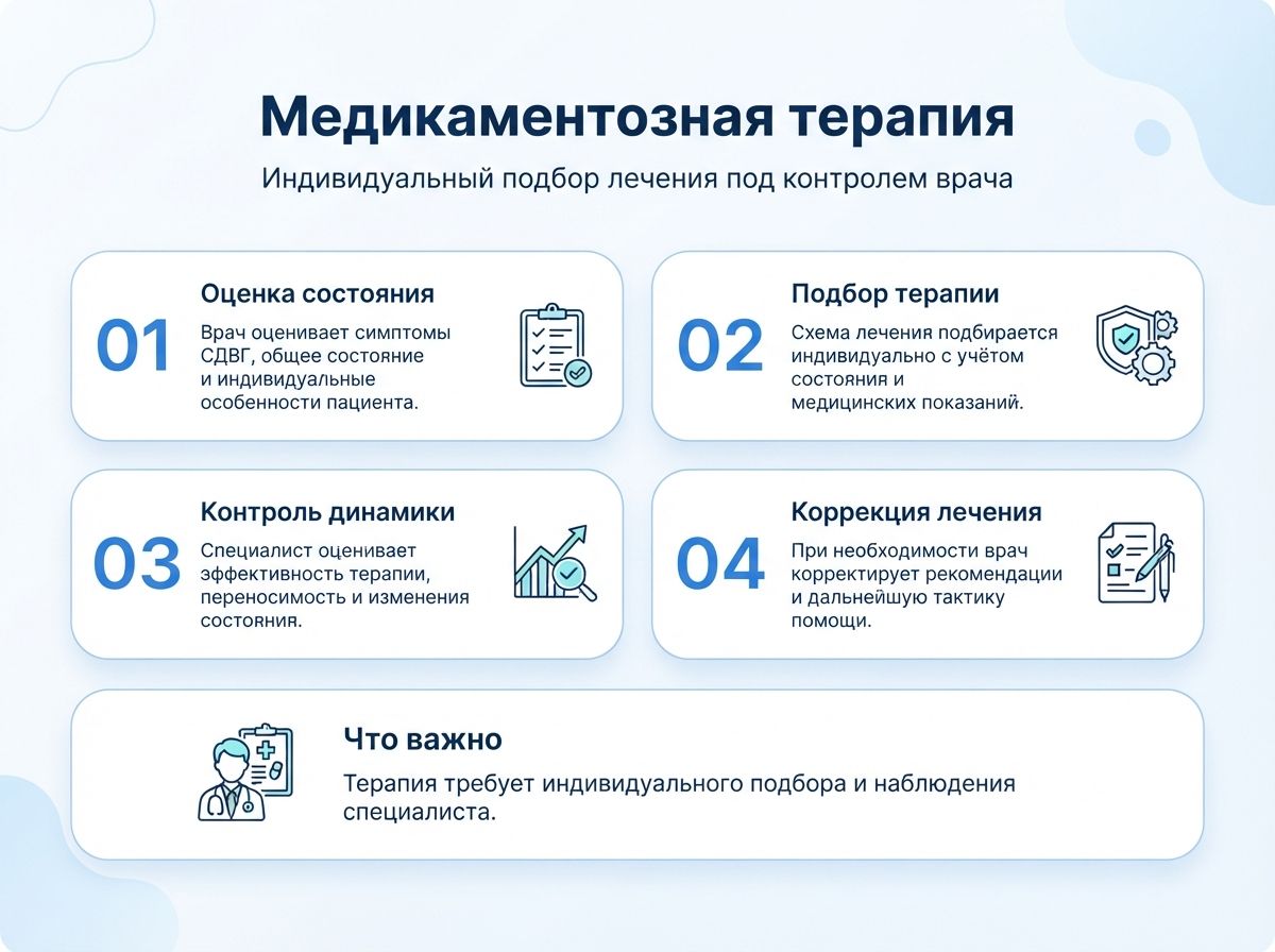 Лечение СДВГ в Абакане у детей и взрослыхинфографика
